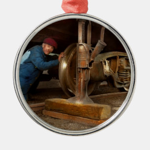 Train Repair - Fixing a flat 1942 Metal Tree Decoration