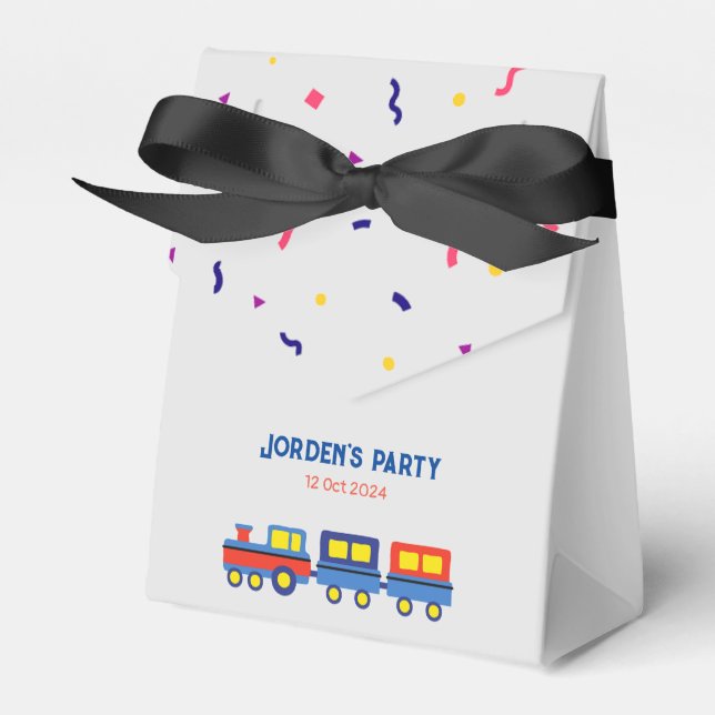 Train ride Custom  Favour Box (Front Side)