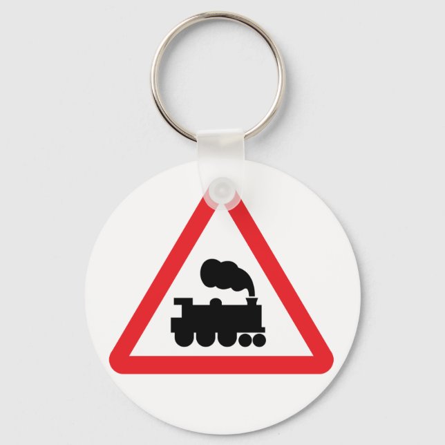 Train Road Sign Keychain (Front)