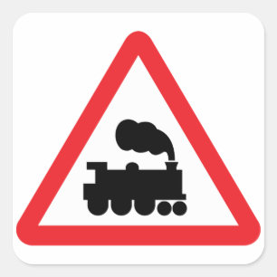 Train Road Sign Stickers