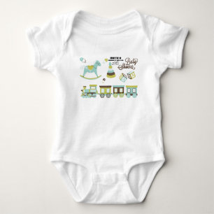 Train Rocking Horse  Quite A Shower It Was For Me Baby Bodysuit