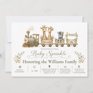 Train Safari Big Sister Baby Sprinkle Invite