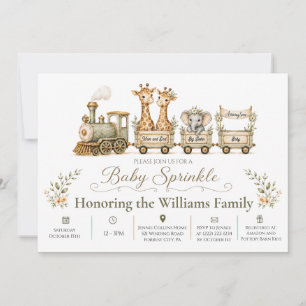 Train Safari Big Sister Baby Sprinkle Invite