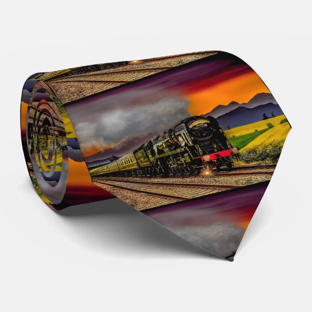 Train Scene Necktie (Rolled)