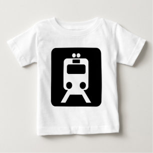 Train Sign - Black Baby T-Shirt
