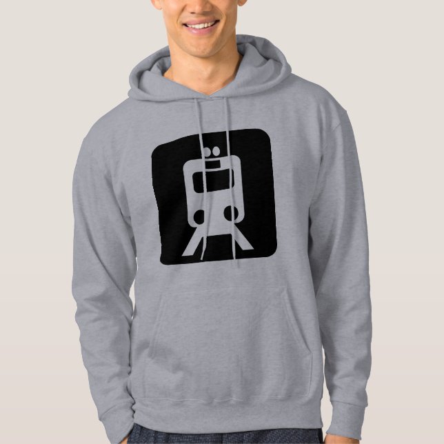 Train Sign - Black Hoodie (Front)