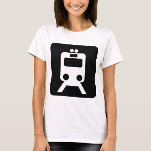 Train Sign - Black T-Shirt