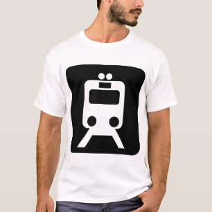 Train Sign - Black T-Shirt