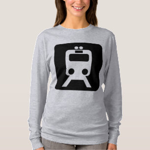 Train Sign - Black T-Shirt