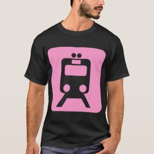 Train Sign - Pink T-Shirt
