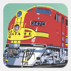 Train Square Sticker