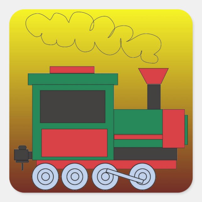 Train Square Sticker (Front)