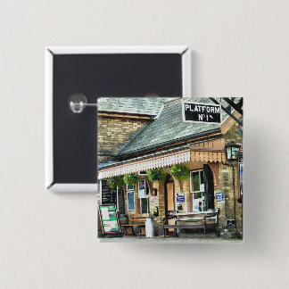 TRAIN STATION 15 CM SQUARE BADGE
