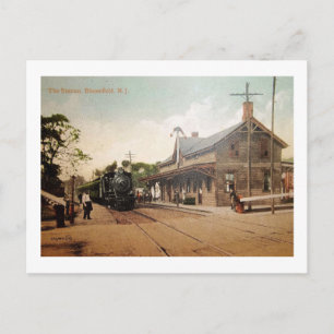 Train Station, Bloomfield, New Jersey Vintage Postcard