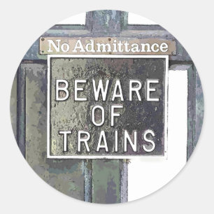 TRAIN STATION CLASSIC ROUND STICKER