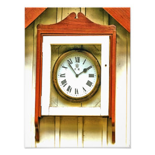 TRAIN STATION  CLOCK PHOTO PRINT