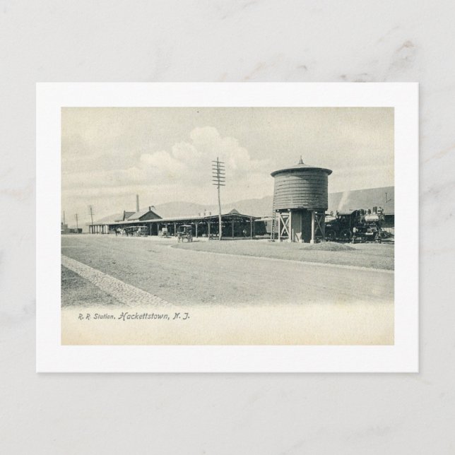 Train Station, Hackettstown NJ 1906 Vintage Postcard (Front)