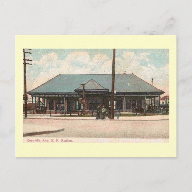 Train Station, Newark, New Jersey Vintage Postcard (Front)