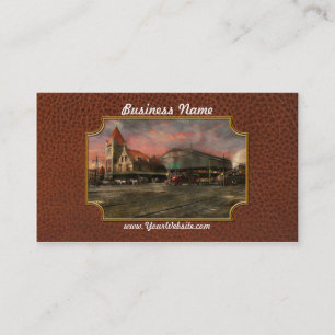Train Station - NY Central Railroad depot 1905 Business Card