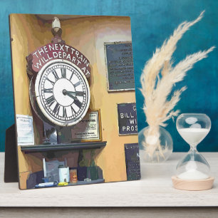 TRAIN STATION PLAQUE