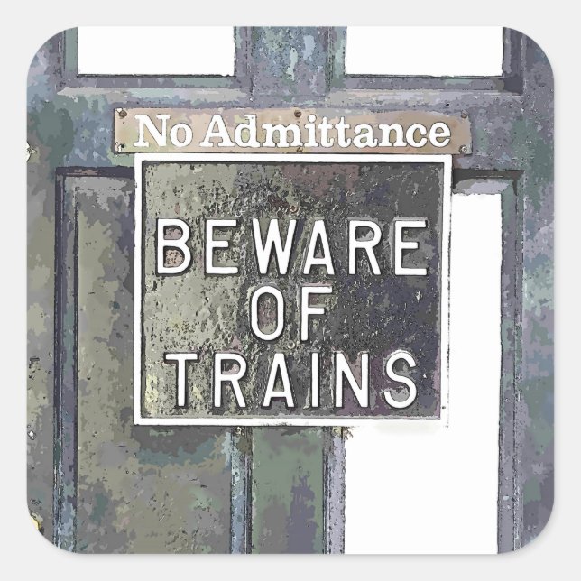 TRAIN STATION SQUARE STICKER (Front)