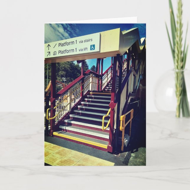 Train station stairs card (Front)