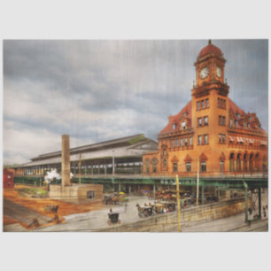 Train Station - The Main Street Station 1905 Tissue Paper