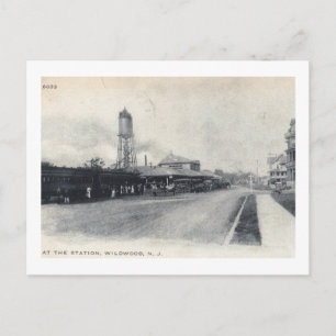 Train Station, Wildwood, New Jersey Vintage Postcard