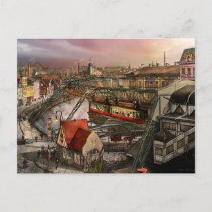 Train Station - Wuppertal Suspension Railway 1913 Postcard