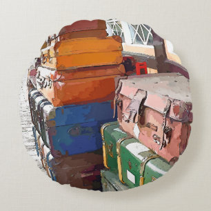 TRAIN STATIONS ROUND CUSHION