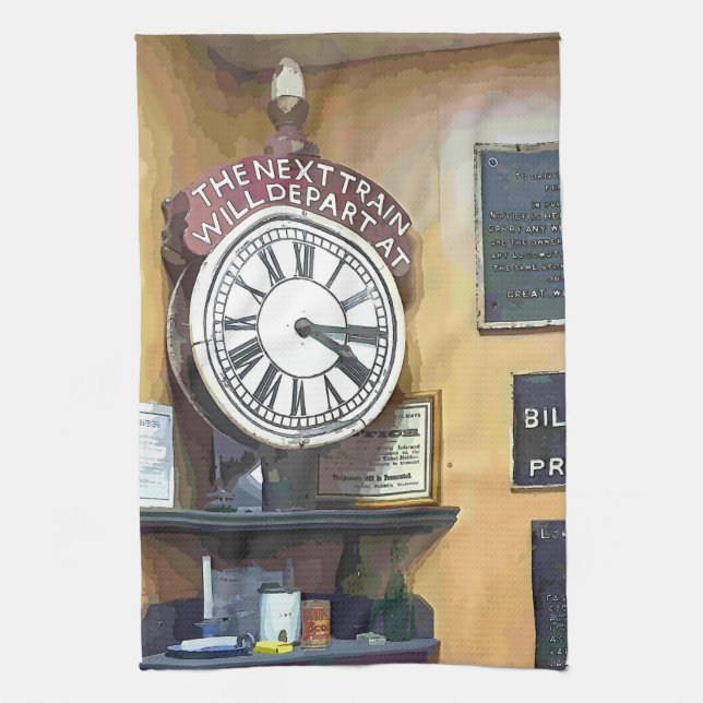 TRAIN STATIONS TEA TOWEL (Vertical)