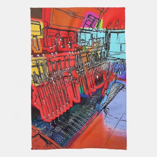 TRAIN STATIONS TEA TOWEL (Vertical)