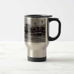 train steam locomotive engine old railway railroad travel mug