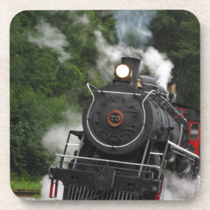 train steam rail railway station engine rails art coaster