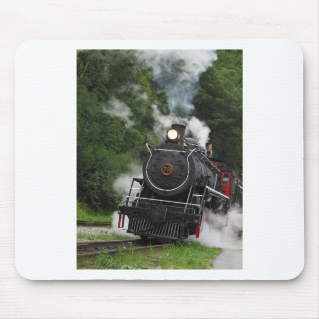 train steam rail railway station engine rails art mouse mat (Front)