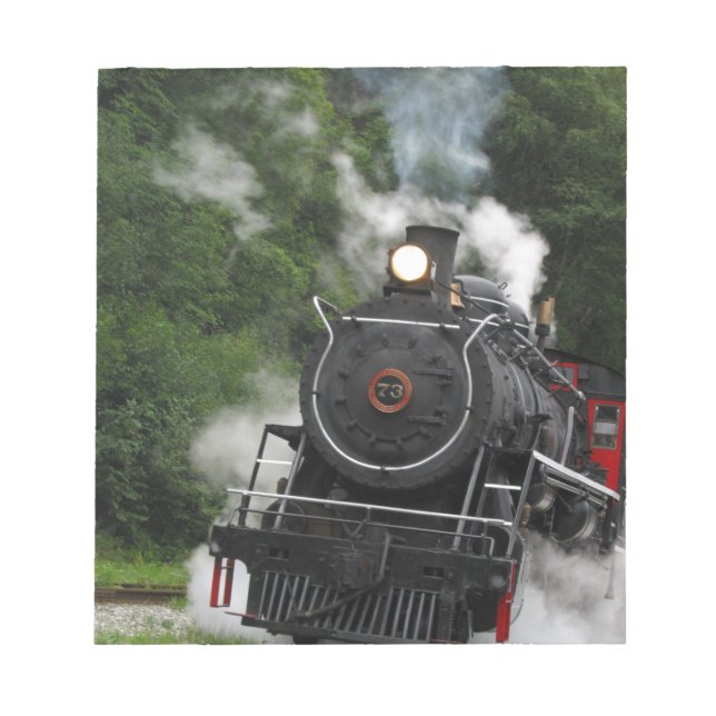 train steam rail railway station engine rails art notepad (Front)