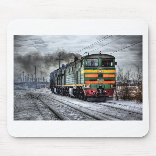 Train Steam Railroad Steampunk Engine Destiny Mouse Mat (Front)