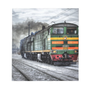 Train Steam Railroad Steampunk Engine Destiny Notepad