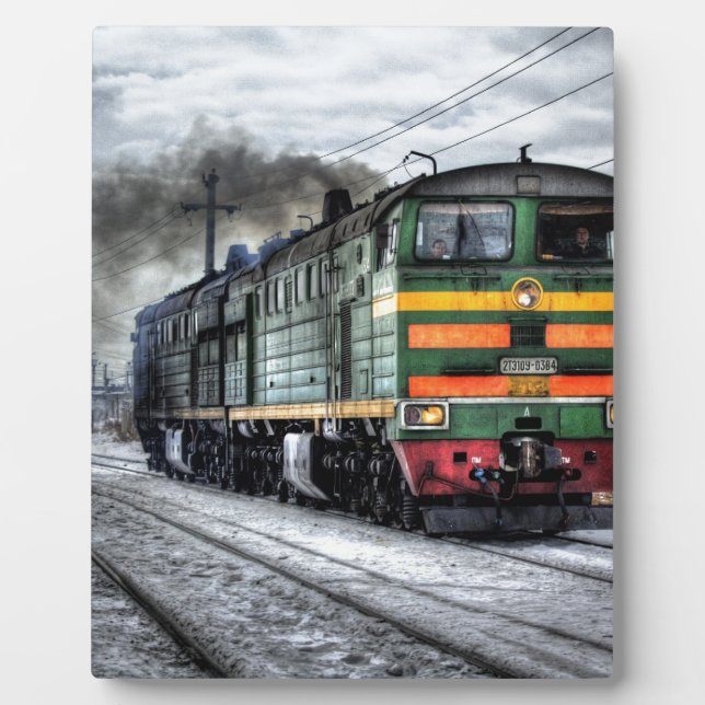 Train Steam Railroad Steampunk Engine Destiny Plaque (Front)