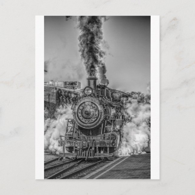 Train Steam Railroad Steampunk Engine Destiny Postcard (Front)