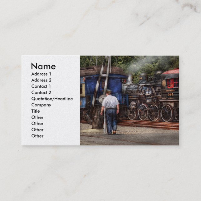 Train - Steam - The conductors job Business Card (Front)
