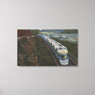 Train- Streamlining through Potomac Canvas Print