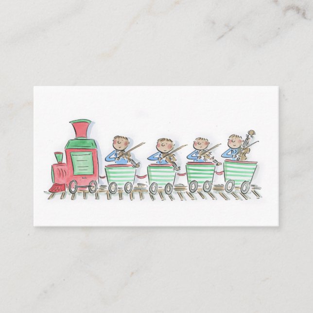 Train String Quartet Business Card (Front)