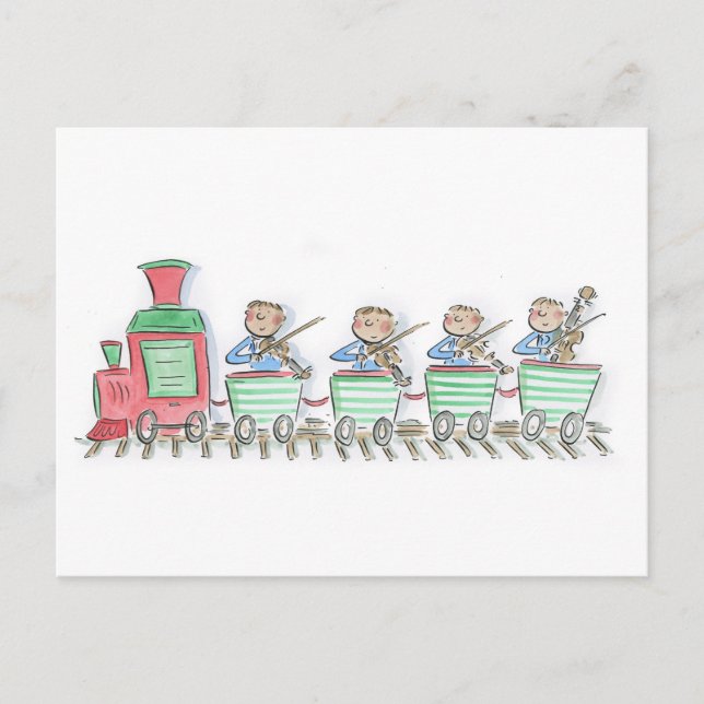 Train String Quartet Postcard (Front)