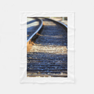 Train Tacks Fleece Blanket