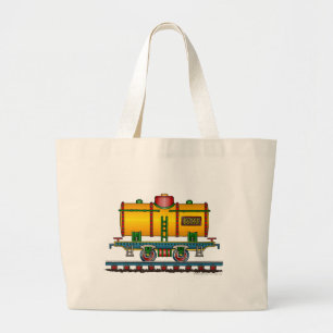 Train Tank Car Railroad Bags/Totes Large Tote Bag