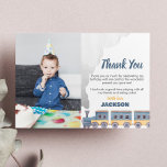 Train Thank You Card Choo Choo Train<br><div class="desc">Our Train Thank You Cards are the perfect way to show gratitude and appreciation to your guests for celebrating with you. The design features a festive and colourful layout with space for a personalised message or a "thank you" note. They are perfect for sending out after the party to express...</div>