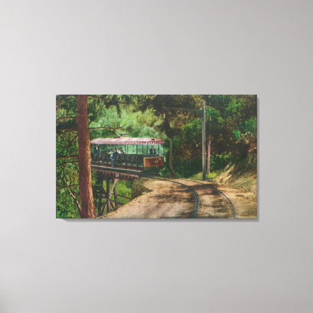 Train through Wooden CanyonMt. Lowe, CA Canvas Print (Front)