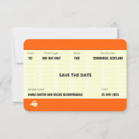 Train Ticket Inspired | LGBTQ+ Save the Date