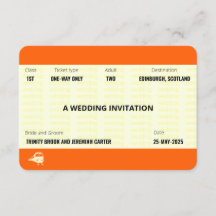 Train Ticket Inspired | Wedding